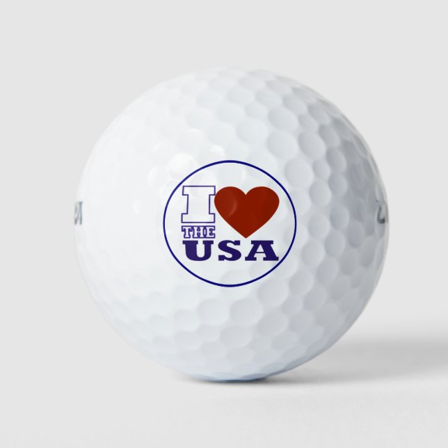 Pelotas De Golf "Corazón" EE.UU. (Anverso)