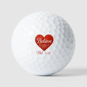 Pelotas De Golf Corazón rojo y blanco Cree