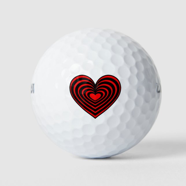 Pelotas De Golf Corazones en Lino (Anverso)