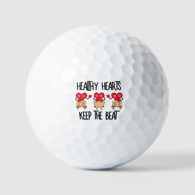 Pelotas De Golf Corazones sanos (Anverso)