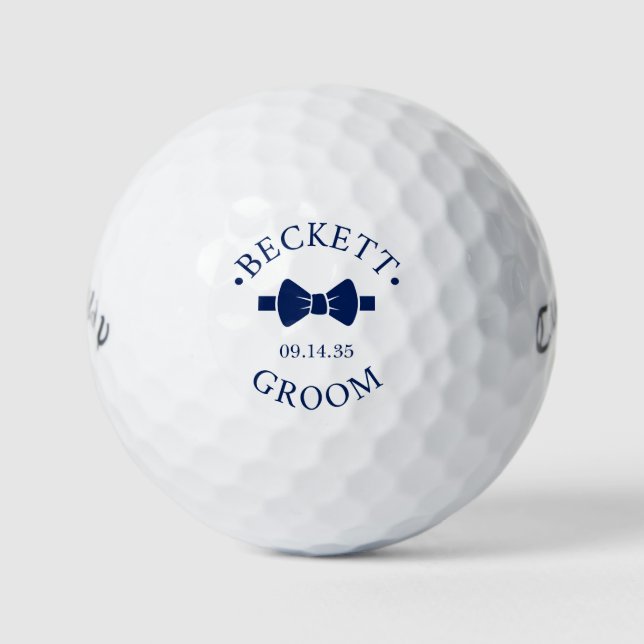 Pelotas De Golf Corbata de lazo del novio (Anverso)