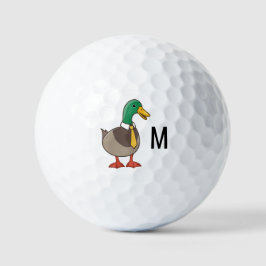 Pelotas De Golf Corbata de pato real monograma inicial