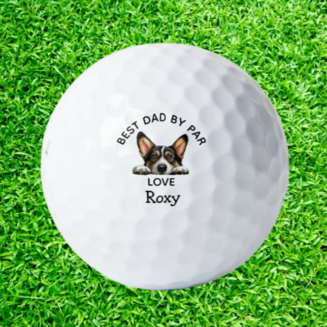Pelotas De Golf Corgi negro (Find the perfect gift for golf enthusiasts! Explore awesome dog-themed golf balls )