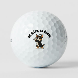 Pelotas De Golf Corgi tricolor negro negrita "todo el recorrido, s