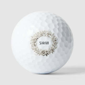 Pelotas De Golf corona de flores de papel vintage personalizada