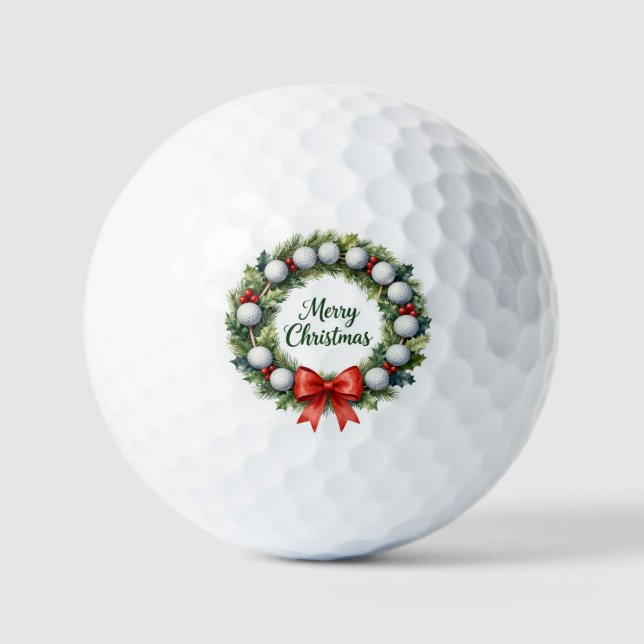 Pelotas De Golf Corona de Navidad de Golf  (Anverso)