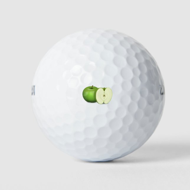 Pelotas De Golf Cortar Apple a la mitad (Anverso)