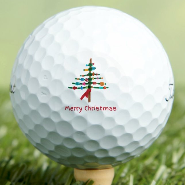 Pelotas De Golf Crafted Cute Christmas Tree – Festive Holiday Gift (Subido por el creador)