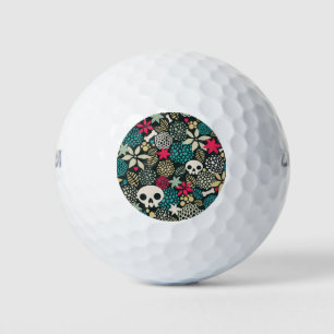Pelotas De Golf Cráneo de flores