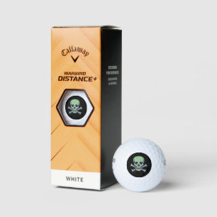 Pelotas De Golf Cráneo verde alcaparate negro Baloncesto de golf W