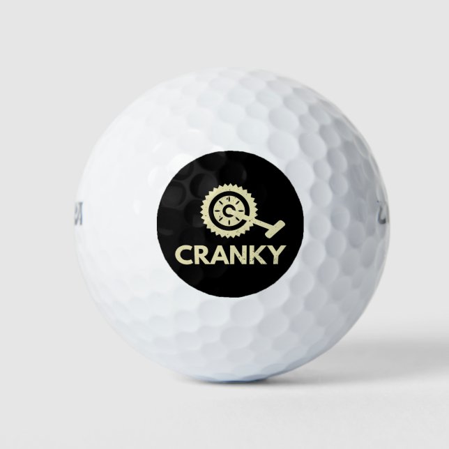 Pelotas De Golf Cranky / Bicicleta/ Ciclista (Anverso)
