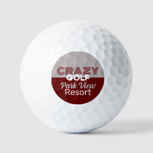 Pelotas De Golf Crazy Golf Slogan, Mini Campo de Golf