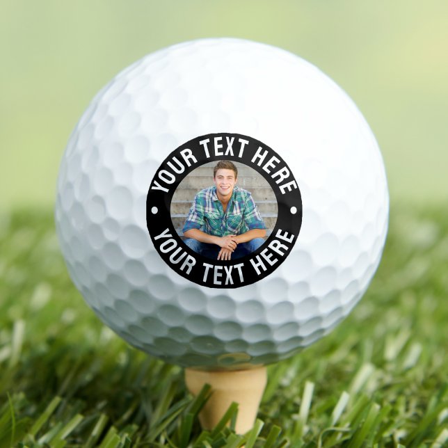 Pelotas De Golf Crea tu propia foto de texto (Create your Own Photo Golf Balls)