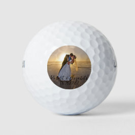 Pelotas De Golf Crea tu propio favor de fiesta de boda fotográfica