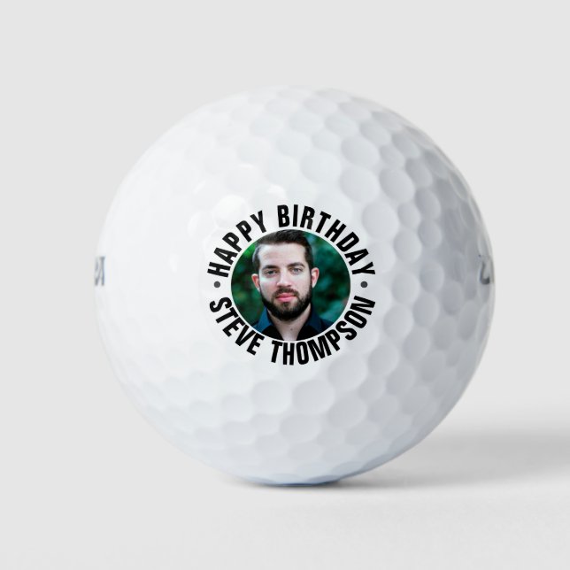 Pelotas De Golf Crea tu propio regalo de cumpleaños feliz (Anverso)