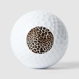 Pelotas De Golf Cream Black Leopard Print