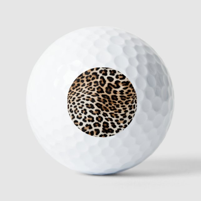 Pelotas De Golf Cream Black Leopard Print (Anverso)