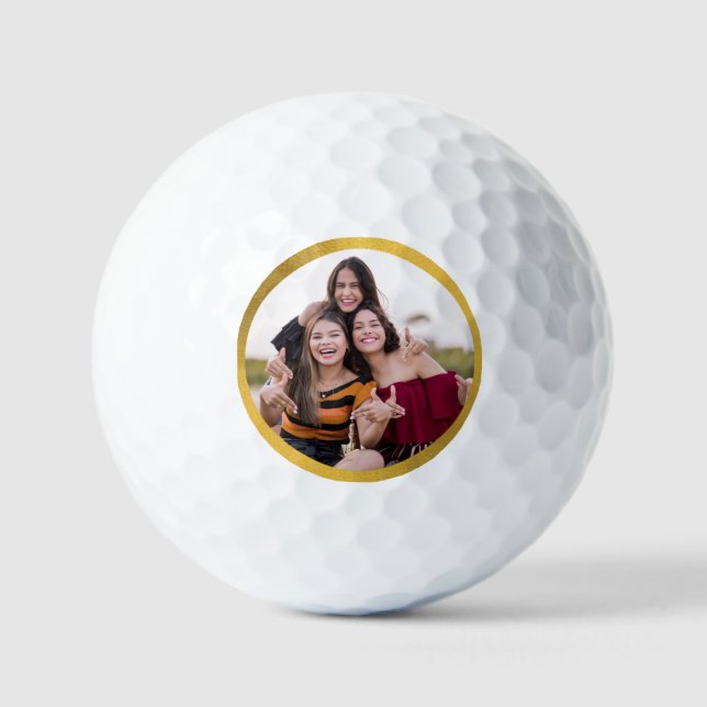 Pelotas De Golf Crear su propia foto familiar de Personalizados (Anverso)