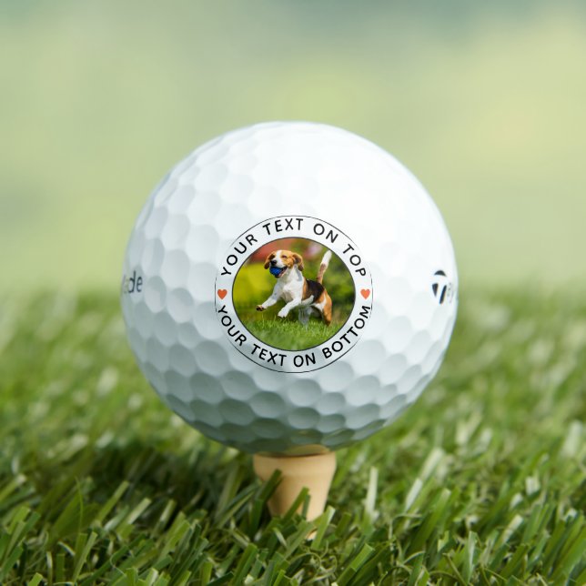 Pelotas De Golf Crear su propia foto personalizada Texto simple (Camiseta in situ)