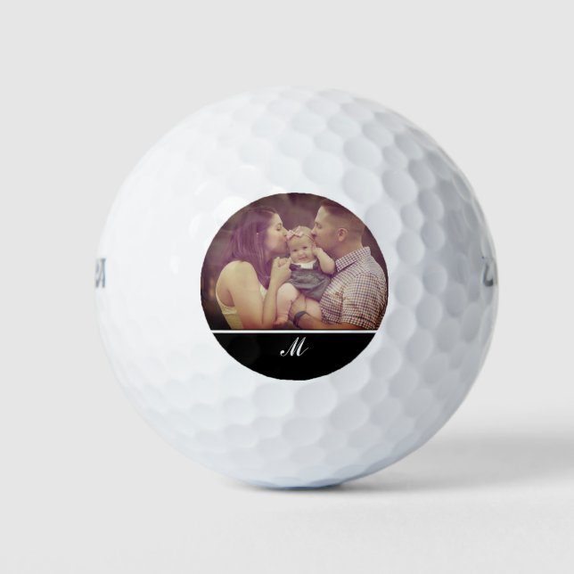 Pelotas De Golf Crear su propio monograma fotográfico inicial (Anverso)