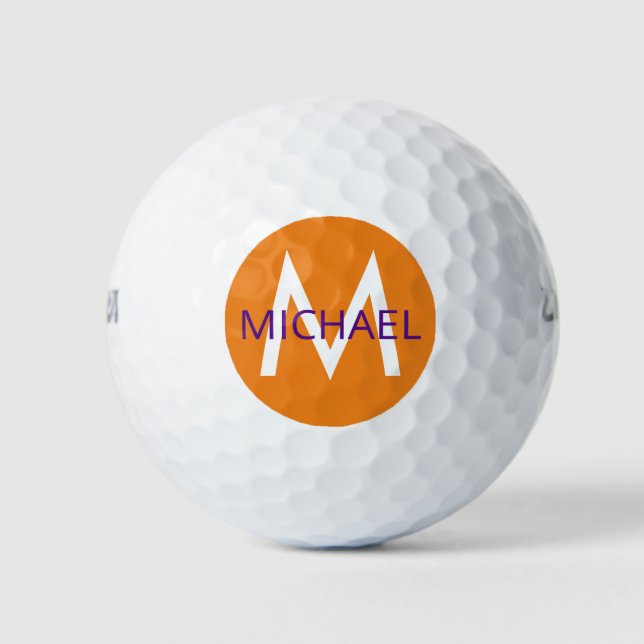 Pelotas De Golf Crear su propio Naranja personalizado (Anverso)