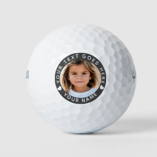 Pelotas De Golf Crear su propio texto fotográfico y nombre