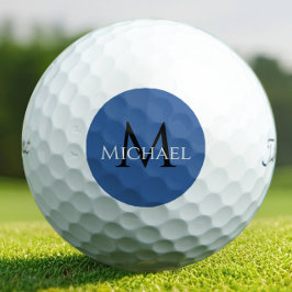 Pelotas De Golf Create Monogram Name Initial Elegant Blue