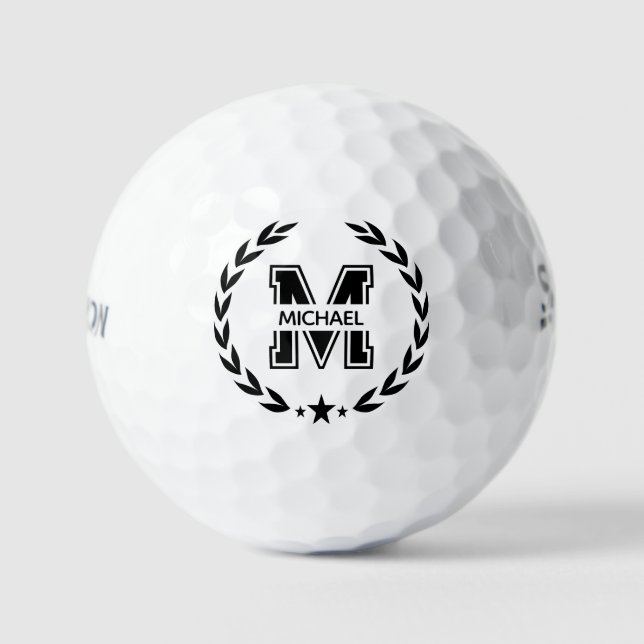 Pelotas De Golf Create Your Own Custom Branded Monogram (Anverso)