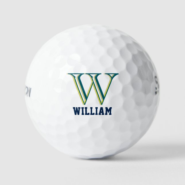 Pelotas De Golf Create Your Own Personalize Branded Monogram (Anverso)