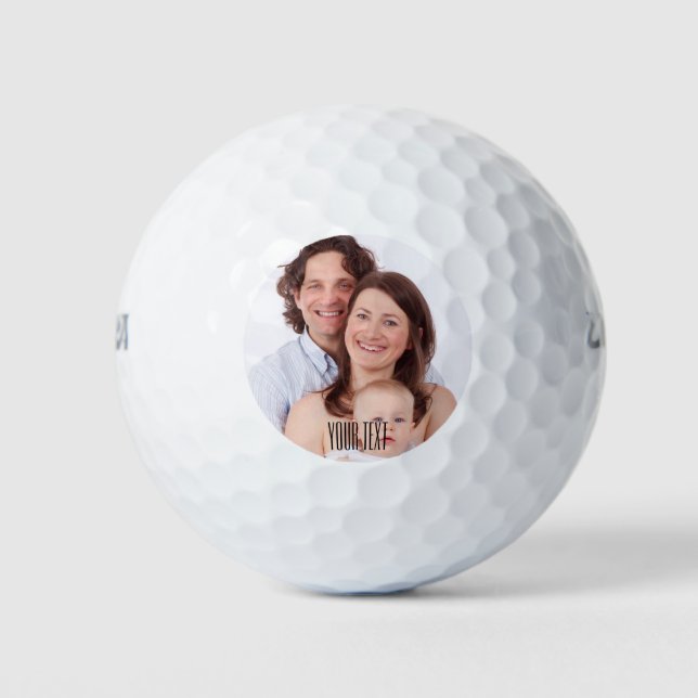 Pelotas De Golf Create Your Own Photo and Text (Anverso)