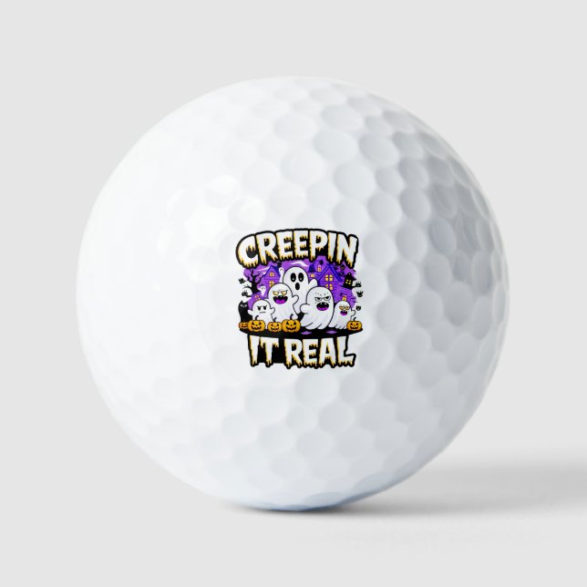 Pelotas De Golf Creeping' It Real | Fun de diseño de Halloween fan (Anverso)
