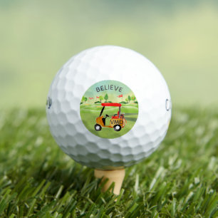Pelotas De Golf Creer es el Monograma del carrito de claves verdes