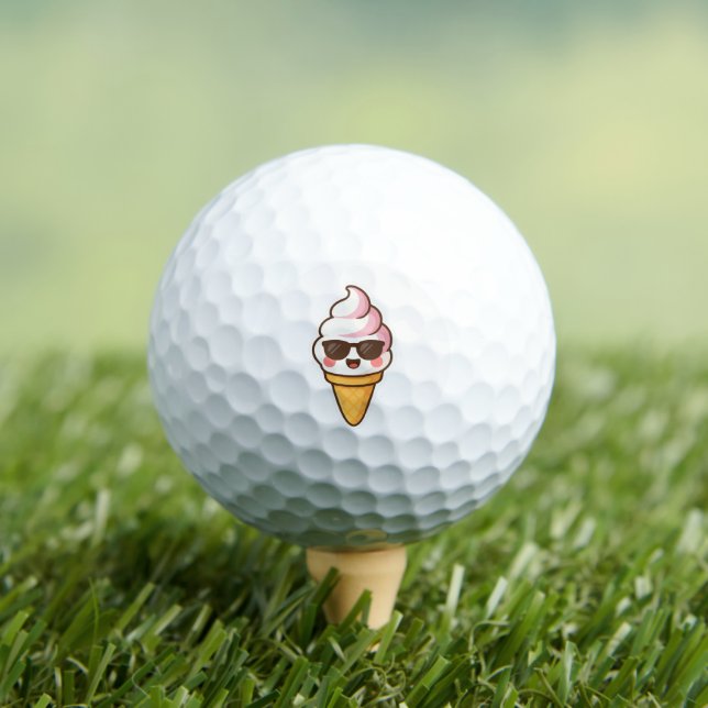 Pelotas De Golf Crema de hielo de Guay Kawaii (Camiseta in situ)