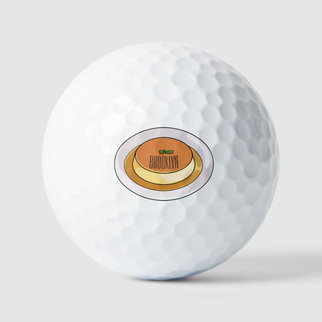 Pelotas De Golf Creme caramel personalizado ilustracion (Anverso)