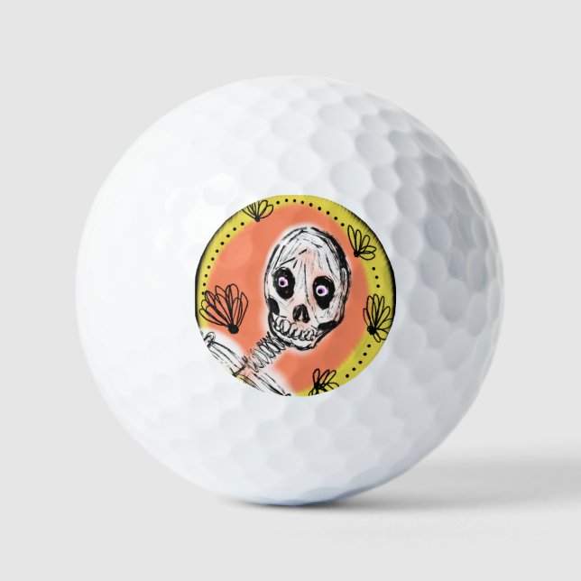 Pelotas De Golf Crepúsculo dibujo de Halloween Doodle (Anverso)