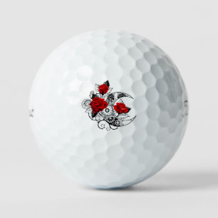 Pelotas De Golf Crescente Mecánico con Rosas Rojas