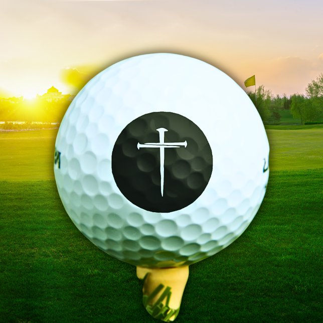 Pelotas De Golf Cristiano de la Cruz Blanca de las Tres Uñas (The Three Nails White Cross Christian Golf Balls)