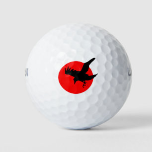 Pelotas De Golf Crow Flying Silhouette Raven Flight Wlight Sun
