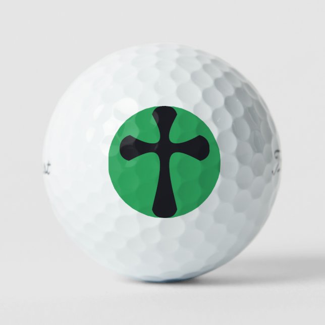 Pelotas De Golf Cruz azul cristiana (Anverso)