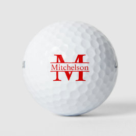 Pelotas De Golf Cruz Bar Red LR Monogramado