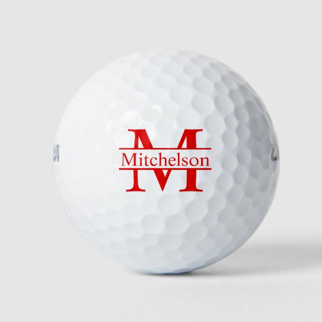 Pelotas De Golf Cruz Bar Red LR Monogramado (Anverso)