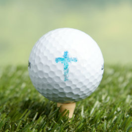 Pelotas De Golf Cruz cristiana de color azul