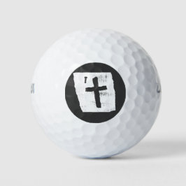 Pelotas De Golf Cruz Cristiana Grungy