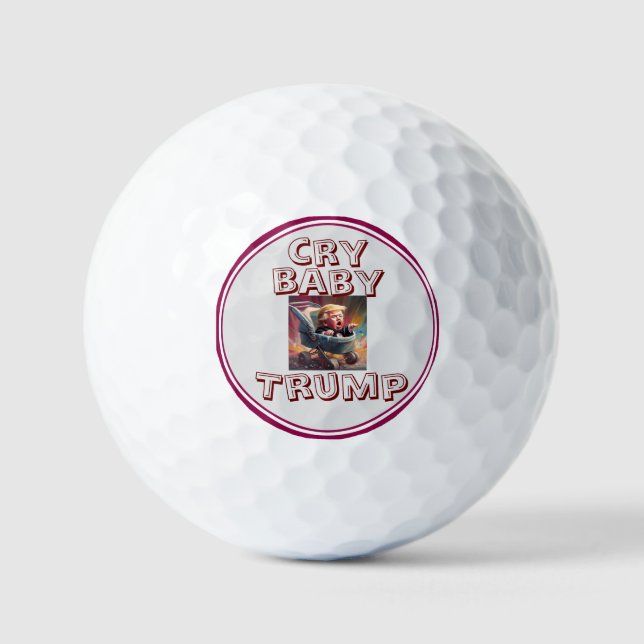 Pelotas De Golf Cry Baby Trump Golf Ball (Anverso)