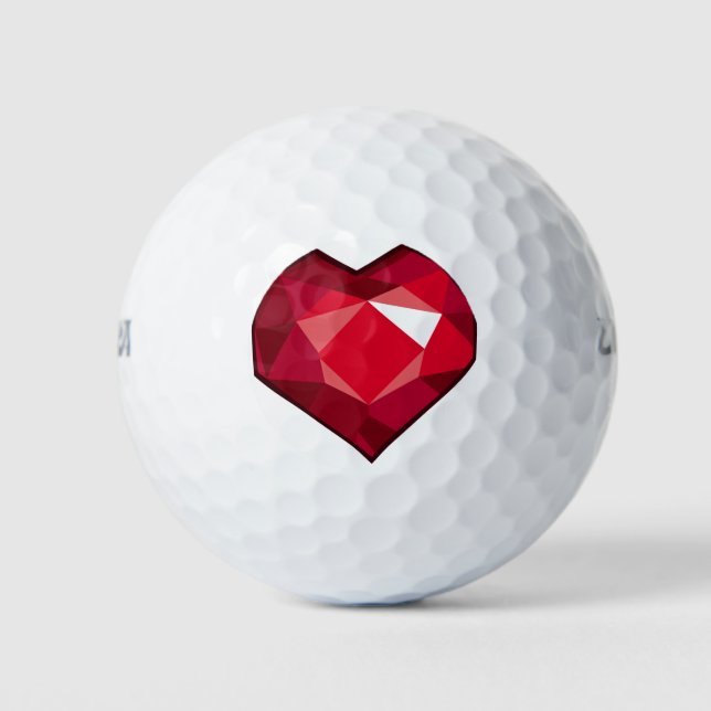 Pelotas De Golf Crystal Rojo (Anverso)