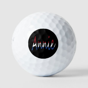 Pelotas De Golf Cualquier nombre sobrepuesto en la bandera de la L
