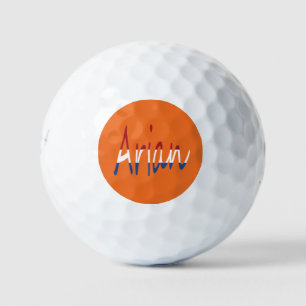 Pelotas De Golf Cualquier nombre sobrepuesto en la bandera de la L