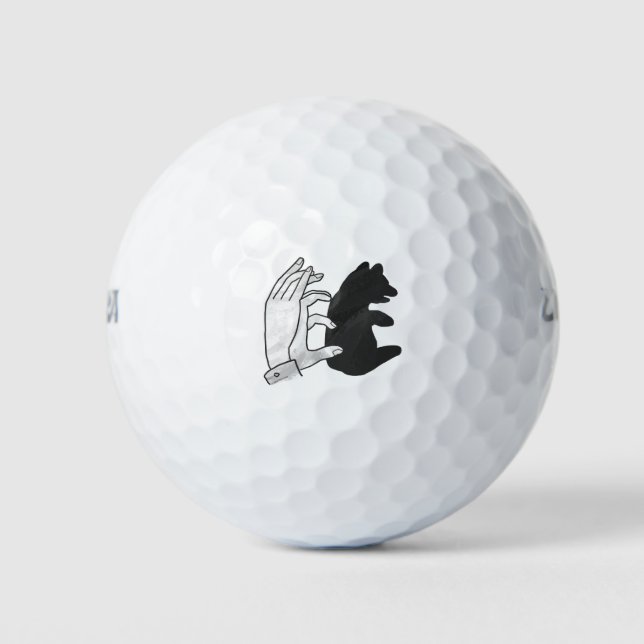Pelotas De Golf Cubo de oso de silueta manual (Anverso)