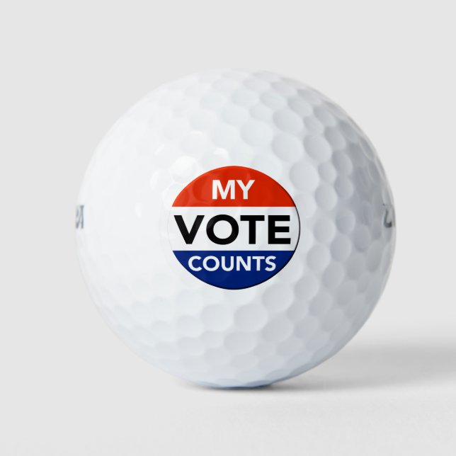 Pelotas De Golf Cuenta de mi voto (Anverso)