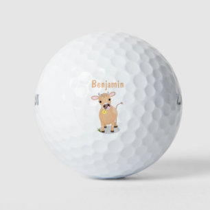 Pelotas De Golf Cuidada jersey feliz vaca y personalizado de flore